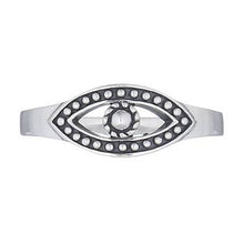 Boho Ring Third eye beaded set in Sterling Silver