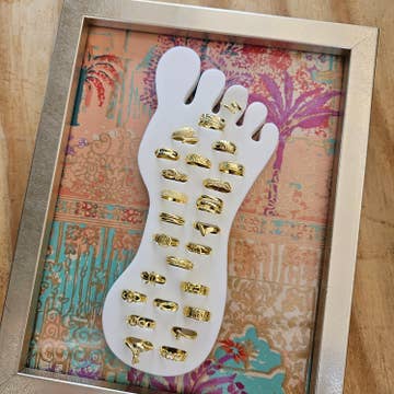 35 Gold Plated over Sterling silver Toe Rings w/ display | So Silver