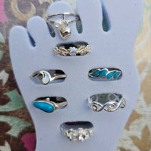 20 Premium Silver Toe Rings with Display