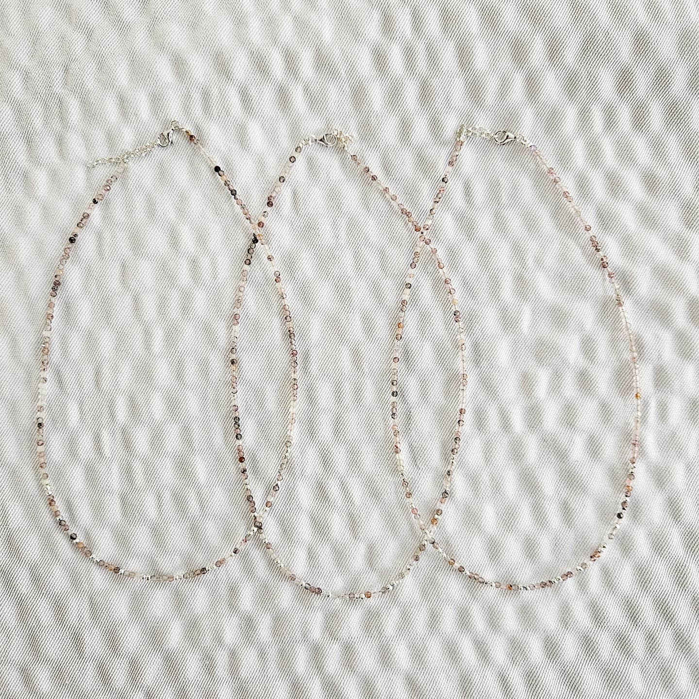 Necklace- Strawberry Quartz & 925 Silver Beads & Findings | So Silver
