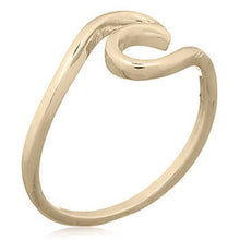 Wave Ring 18kg Gold Flash Plated | So Silver