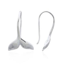 Whale Tail drop Earring in Sterling Silver | So Silver
